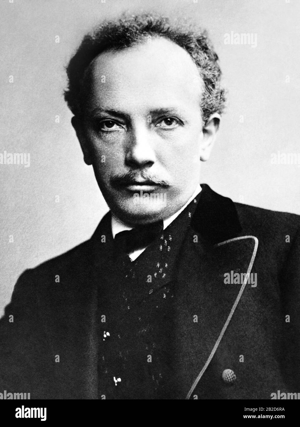 Vintage portrait photo of German composer and conductor Richard Strauss (1864 – 1949). Photo circa 1905 by Bain News Service. Stock Photo