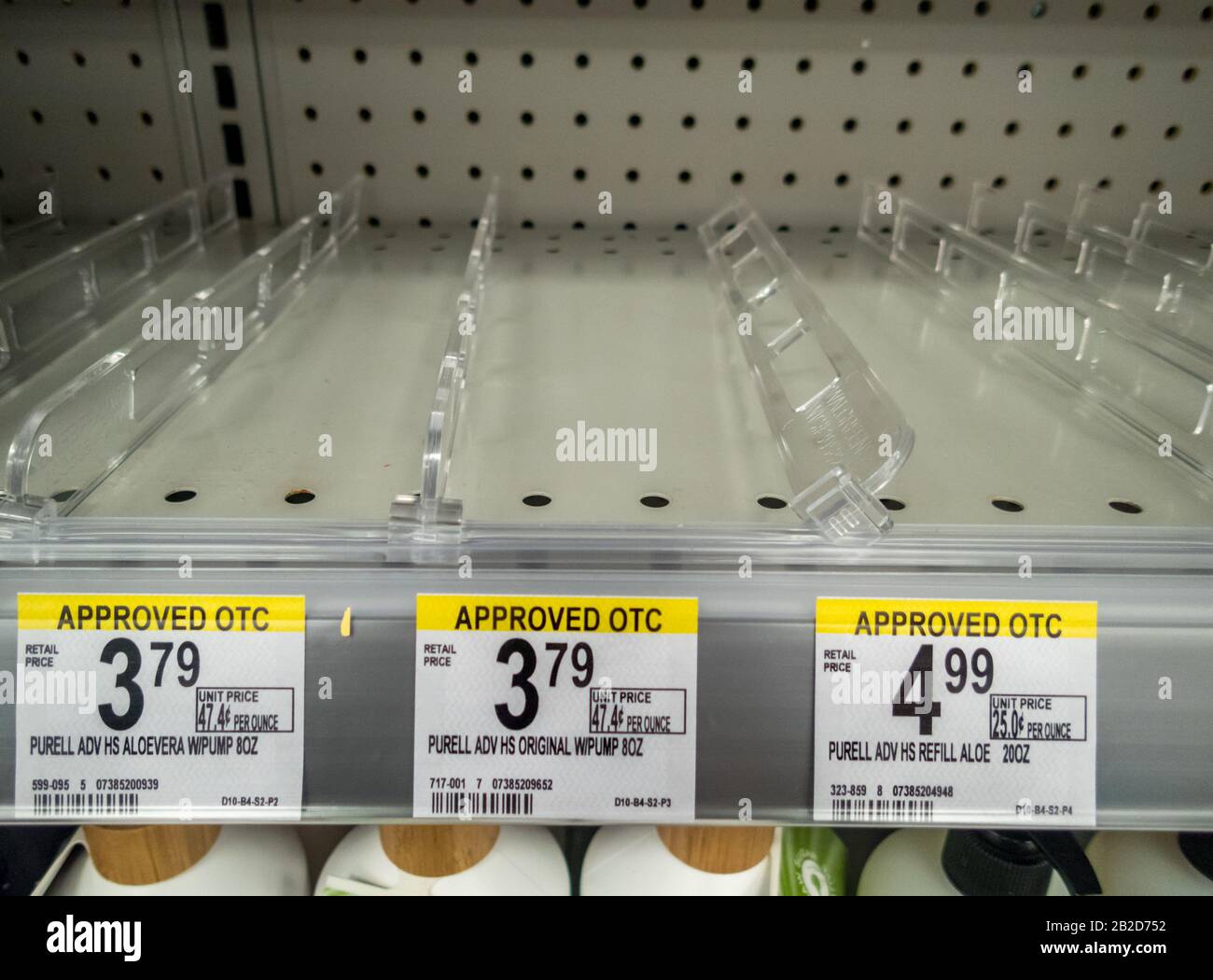 Wantage, NJ / USA March 2, 2020 Purell Hand Sanitizer sold out