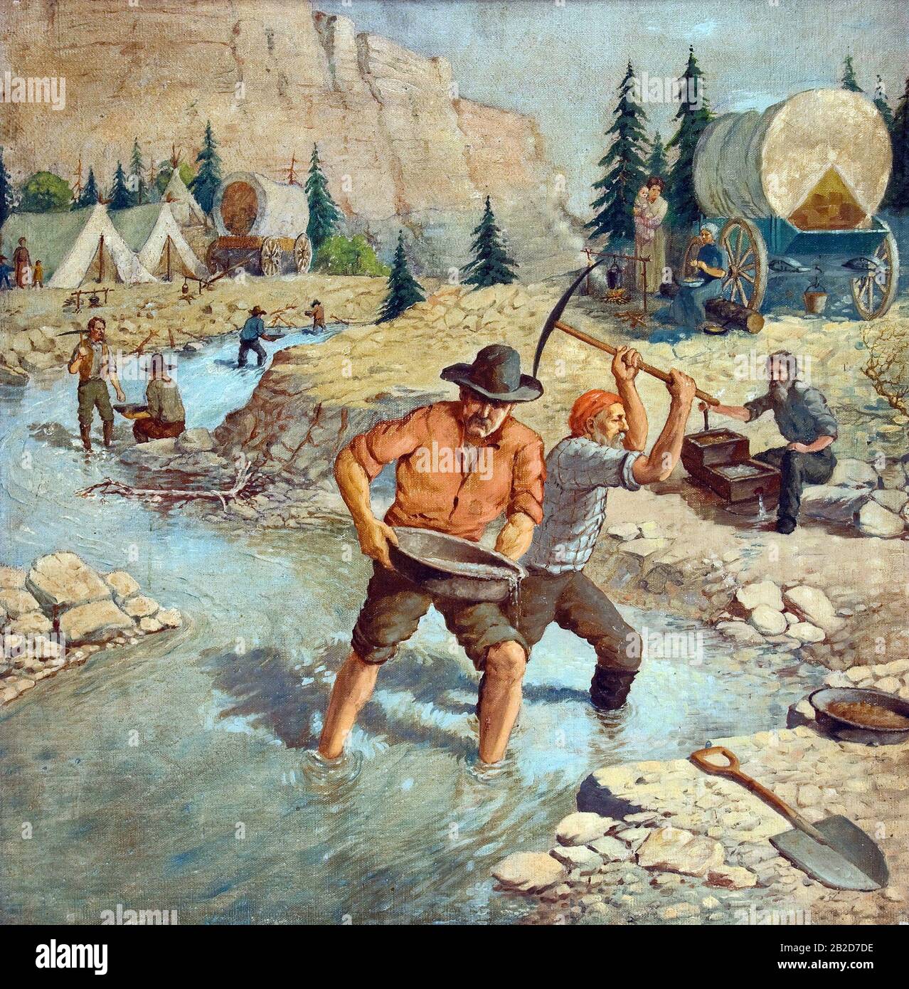 California Gold Miners Stock Photo Alamy