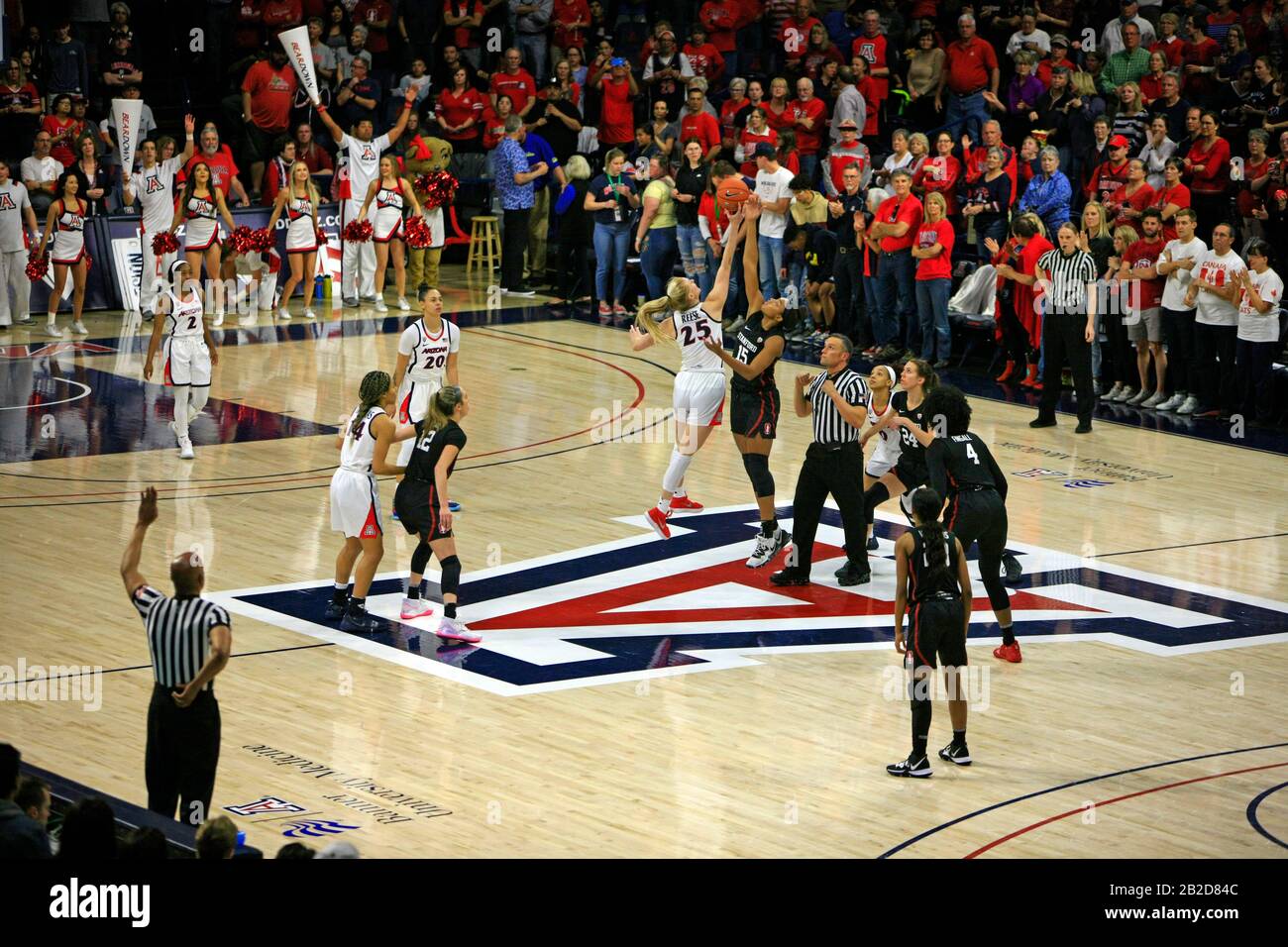 Arizona Vs Stanford Girls University Basketball game at the UofA McKale