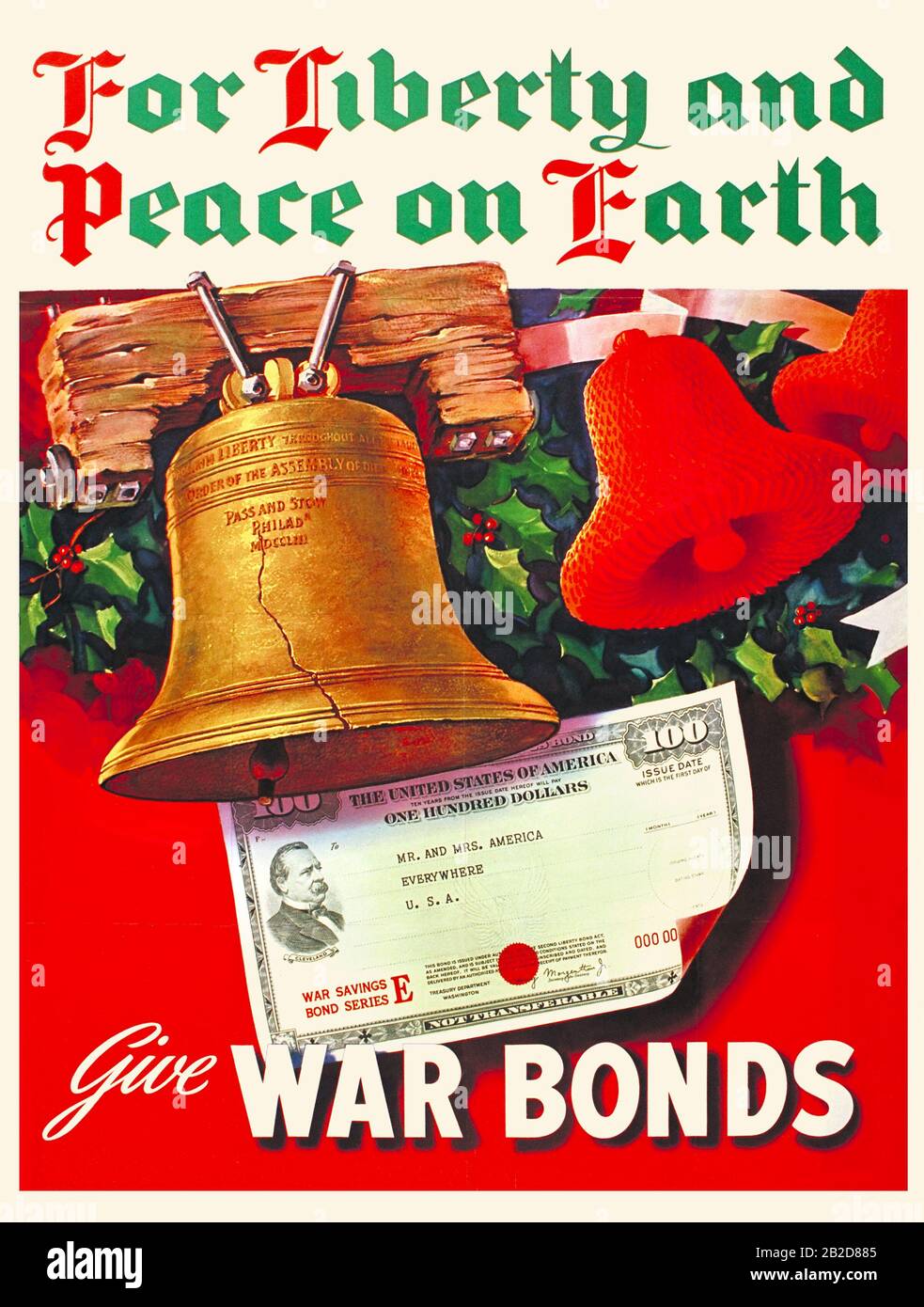 For Liberty and Peace on Earth Stock Photo