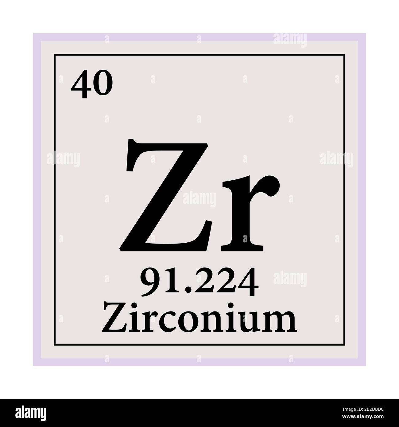 Zirconium Periodic Table of the Elements Vector illustration eps 10 Stock Vector Image & Art Alamy