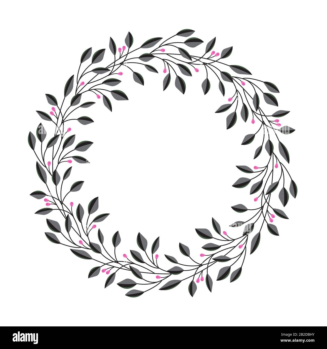Frame branches with leaves Stock Vector Image & Art - Alamy