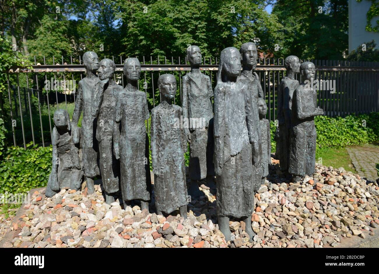 Skulptur ´Jüdische Opfer des Faschismus´, Grosse Hamburger Strasse, Mitte, Berlin, Deutschland Stock Photo