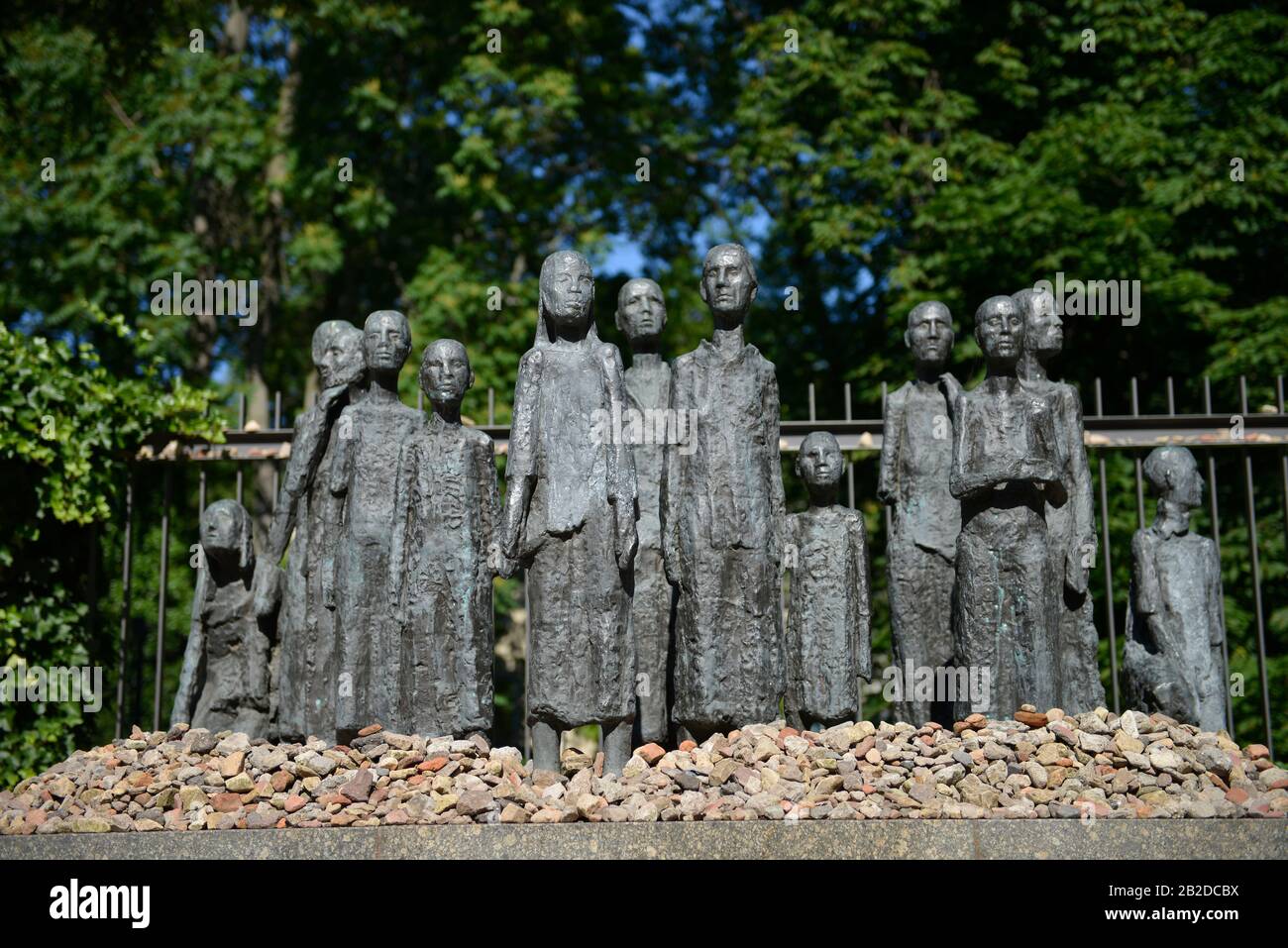 Skulptur ´Jüdische Opfer des Faschismus´, Grosse Hamburger Strasse, Mitte, Berlin, Deutschland Stock Photo