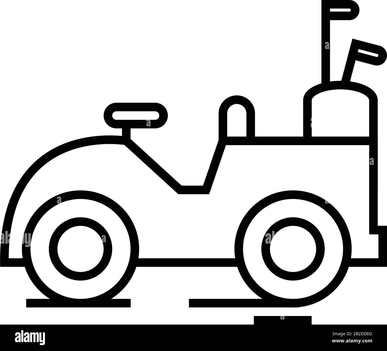 Special car line icon, concept sign, outline vector illustration ...