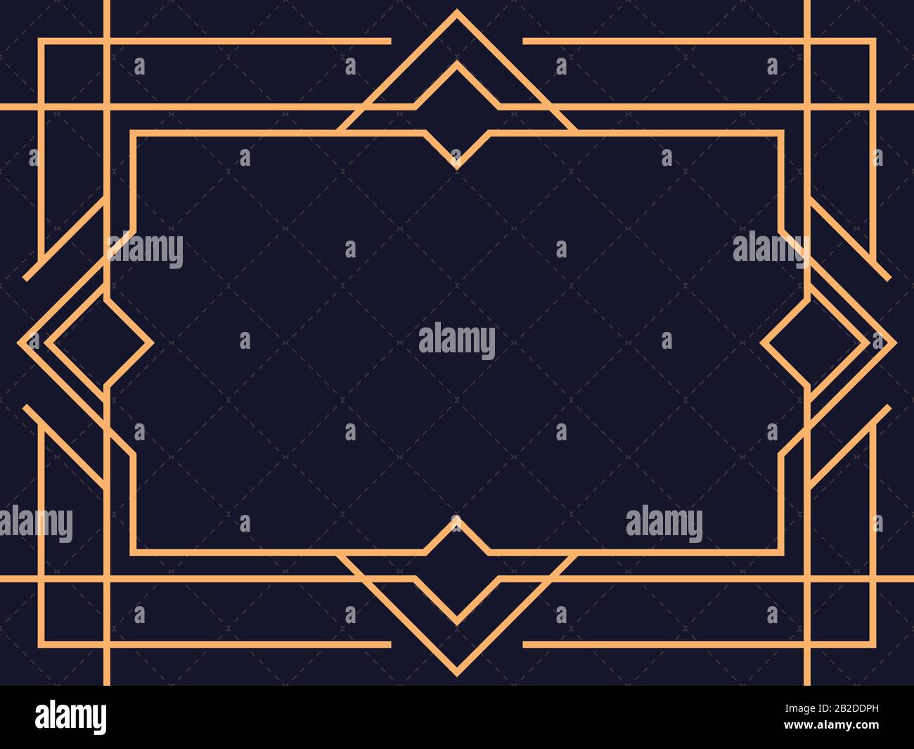 Art Deco Frame Vintage Linear Border Design A Template For Invitations Leaflets And Greeting Cards The Style Of The 19s And 1930s Vector Illust Stock Vector Image Art Alamy