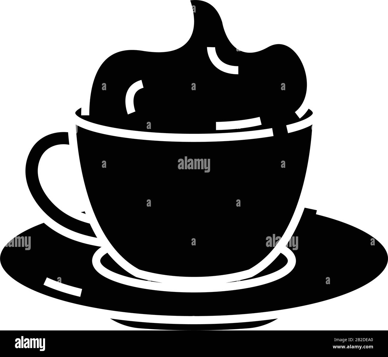 Irish coffee black icon, concept illustration, vector flat symbol ...