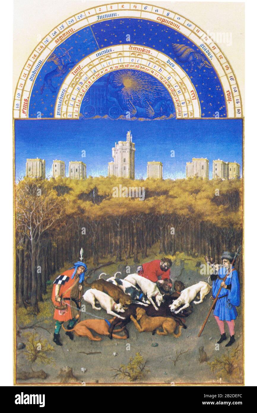 Le Tres riches heures du Duc de Berry - December Stock Photo - Alamy