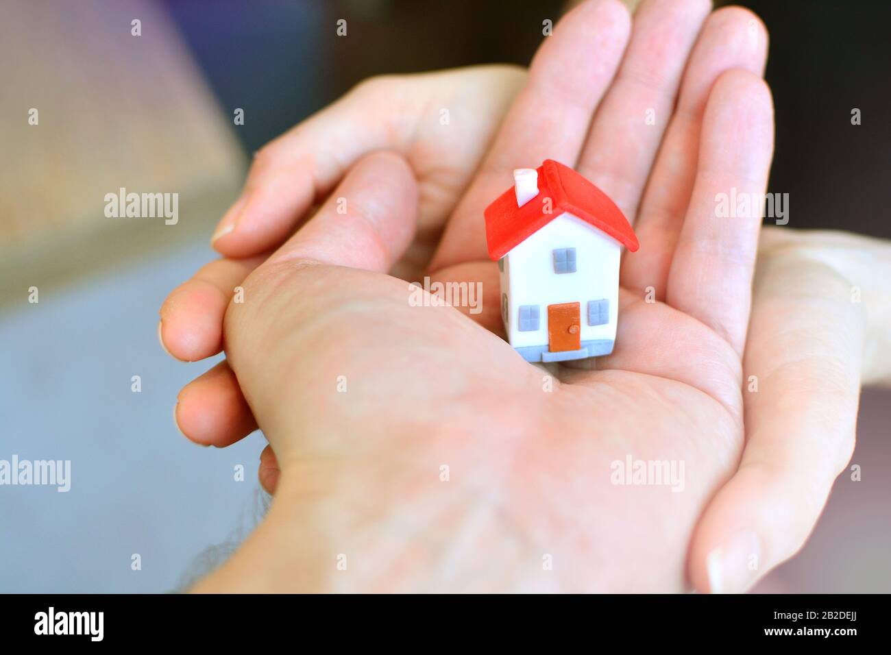 Young family and buying a house concept Stock Photo