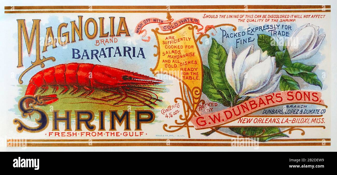 Magnolia Brand Barataria Shrimp Stock Photo Alamy
