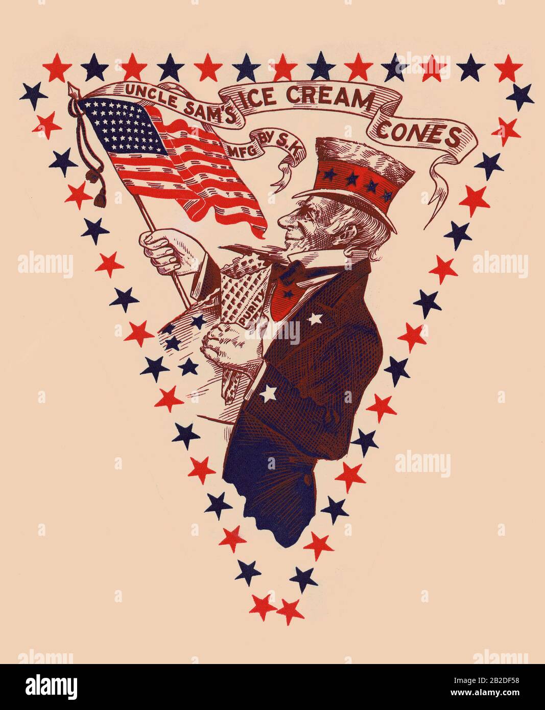 Uncle Sam's Ice Cream Cones Stock Photo Alamy
