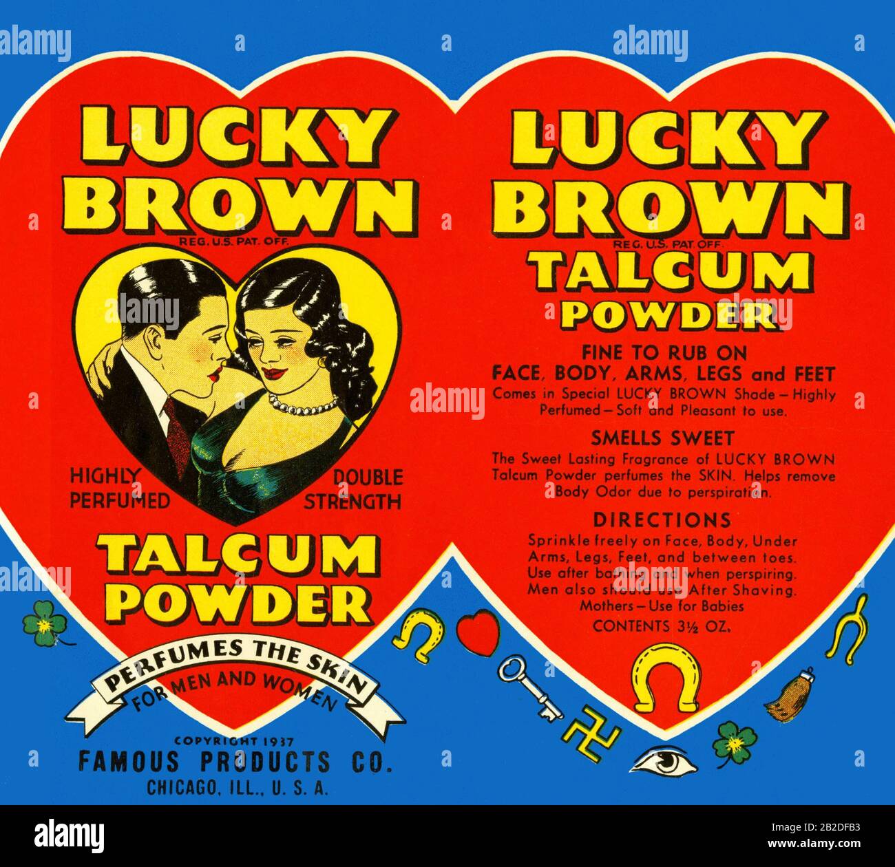 Lucky Brown Talcum Powder Stock Photo