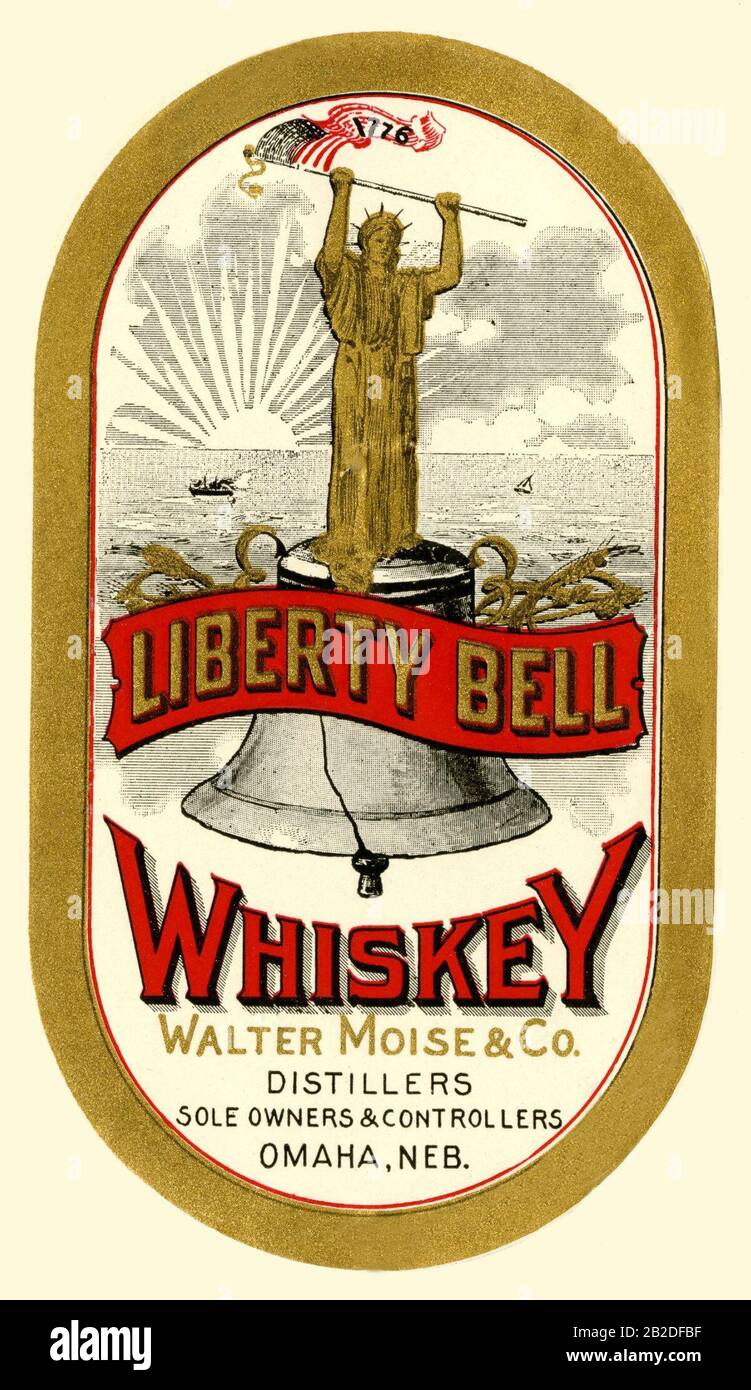 Liberty Bell Whiskey Stock Photo