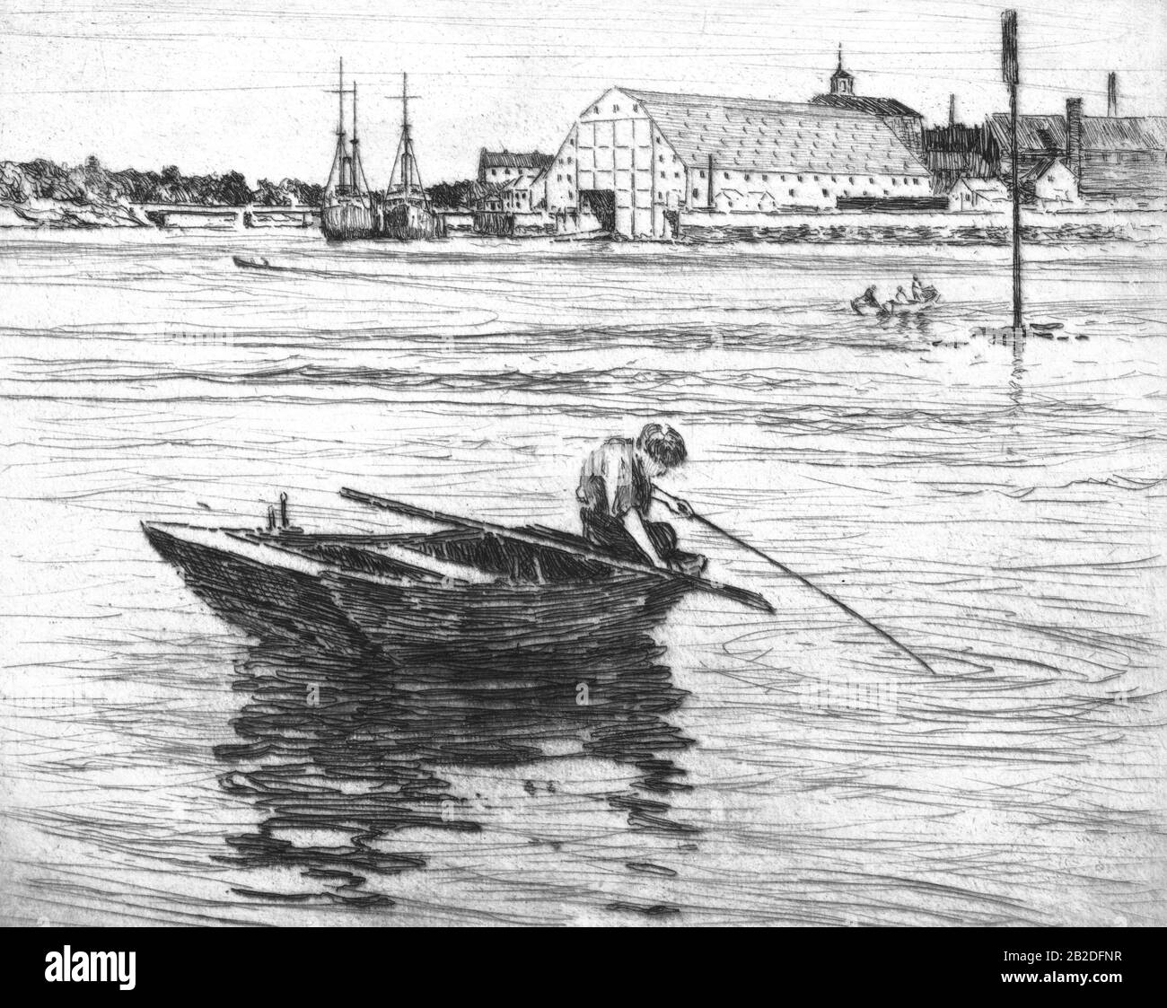 Fishing by boat Black and White Stock Photos & Images - Alamy