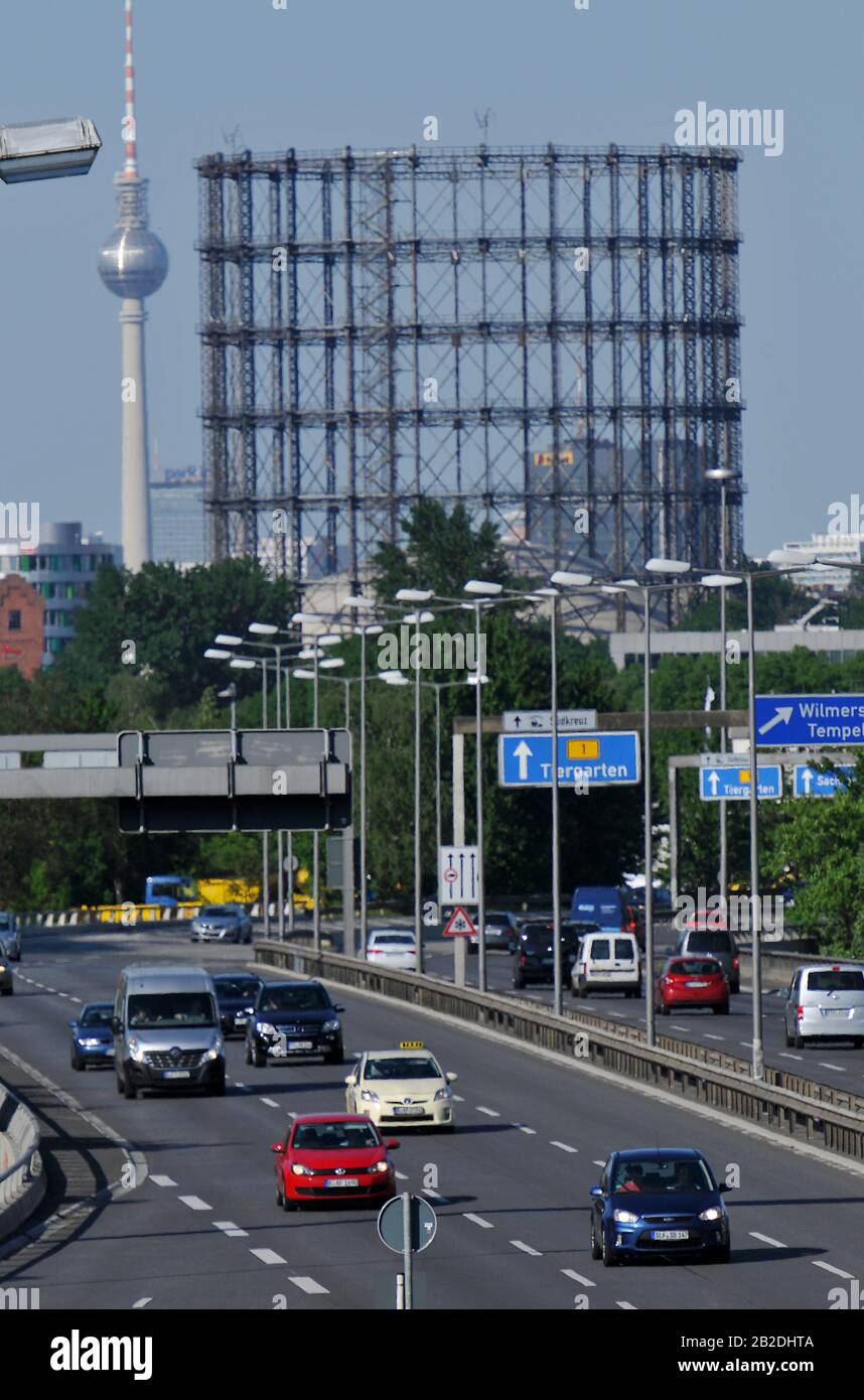 Autobahn A103, Berlin, Deutschland Stock Photo