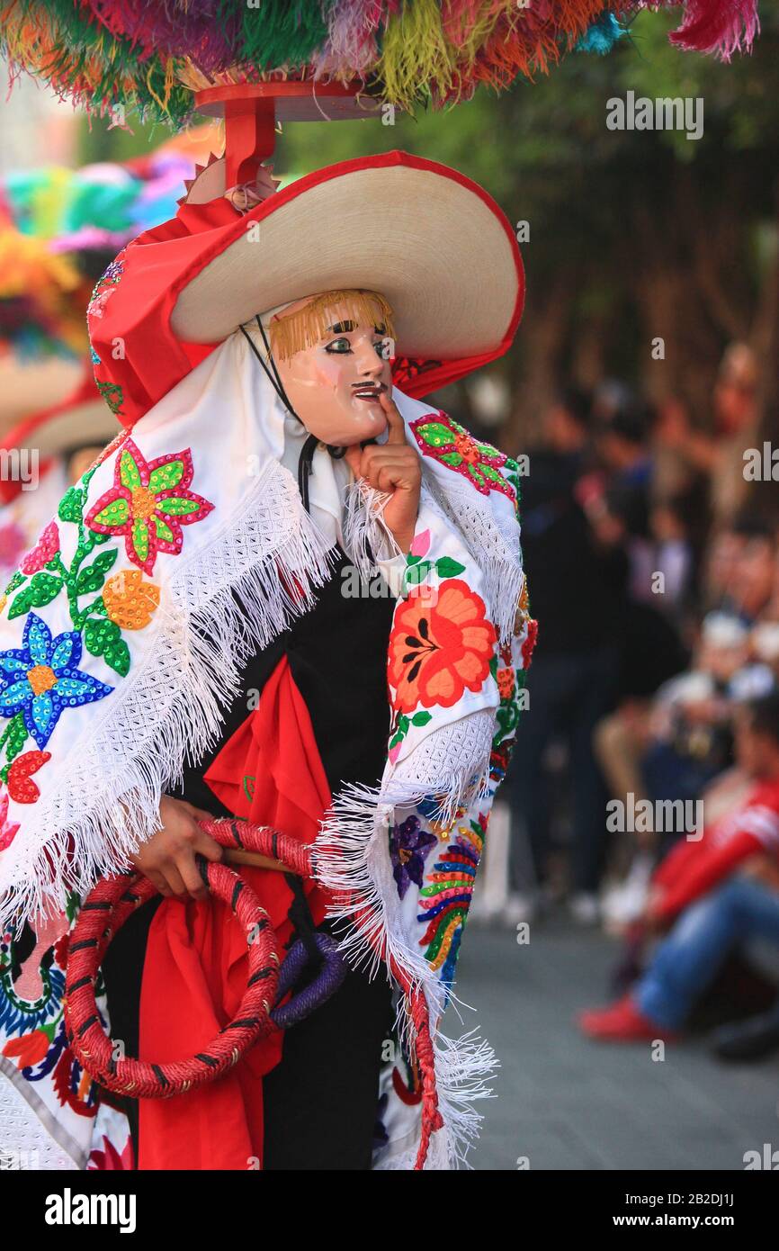 charro dancer with cape made with sequins, hat and colorful plumes ...