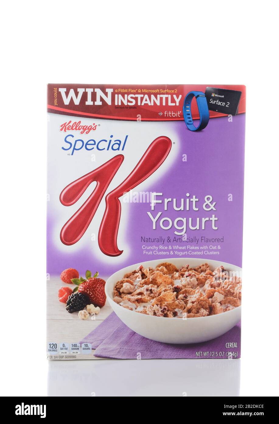 IRVINE, CA - JUNE 2, 2015: A box of Special K Fruit and Yogurt Cereal. Special K cereals, from Kellogg's of Battle Creek, Michigan, are  a low-fat cer Stock Photo