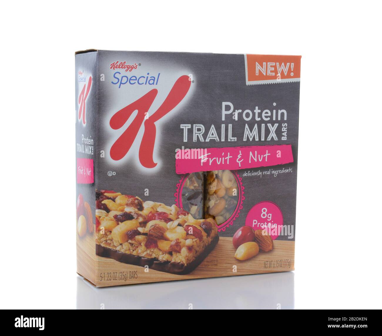 IRVINE, CA - AUGUST 15, 2016: Special K Protein Trail Mix Bars. Each trail mix bar has 8 Gram of protein Stock Photo