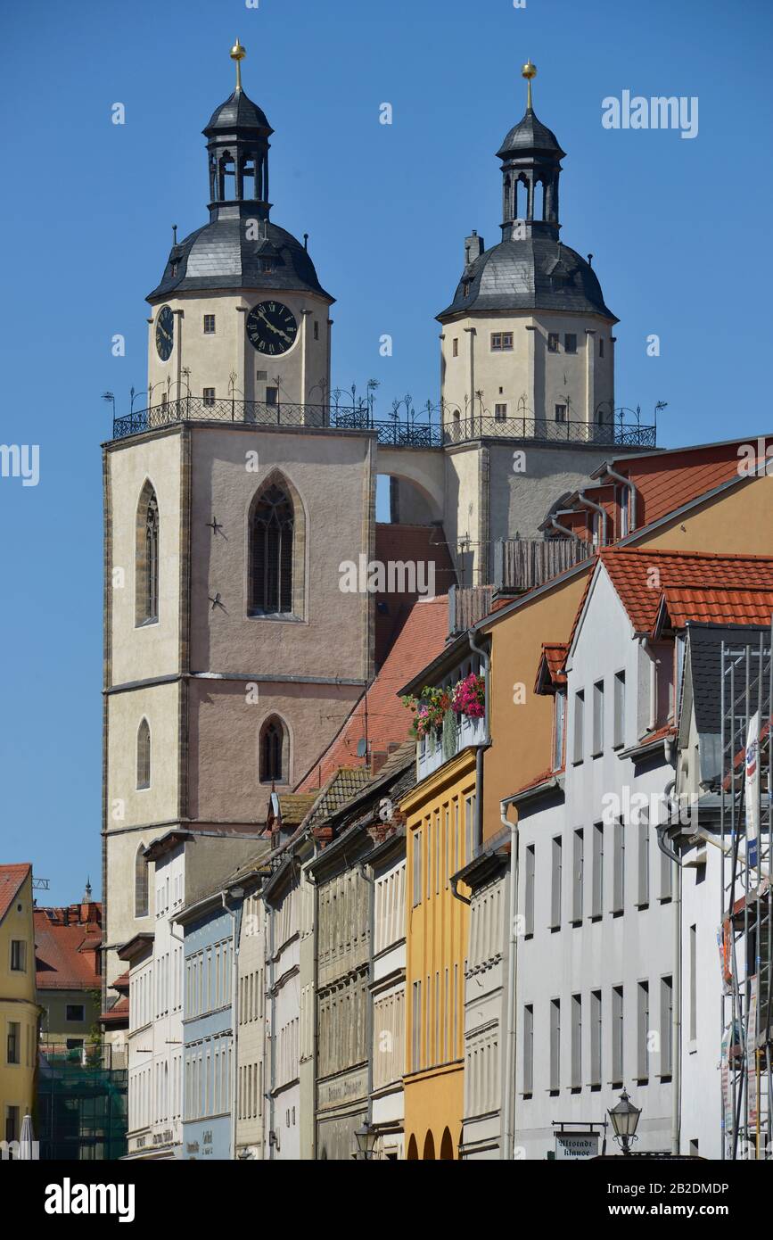 Altstadt, Stadtkirche Sankt Marien, Lutherstadt Wittenberg, Sachsen-Anhalt, Deutschland Stock Photo