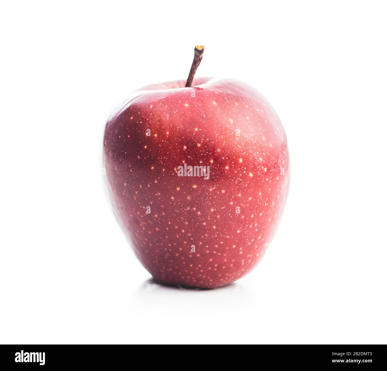 Ripe red apple isolated on white background. Stock Photo