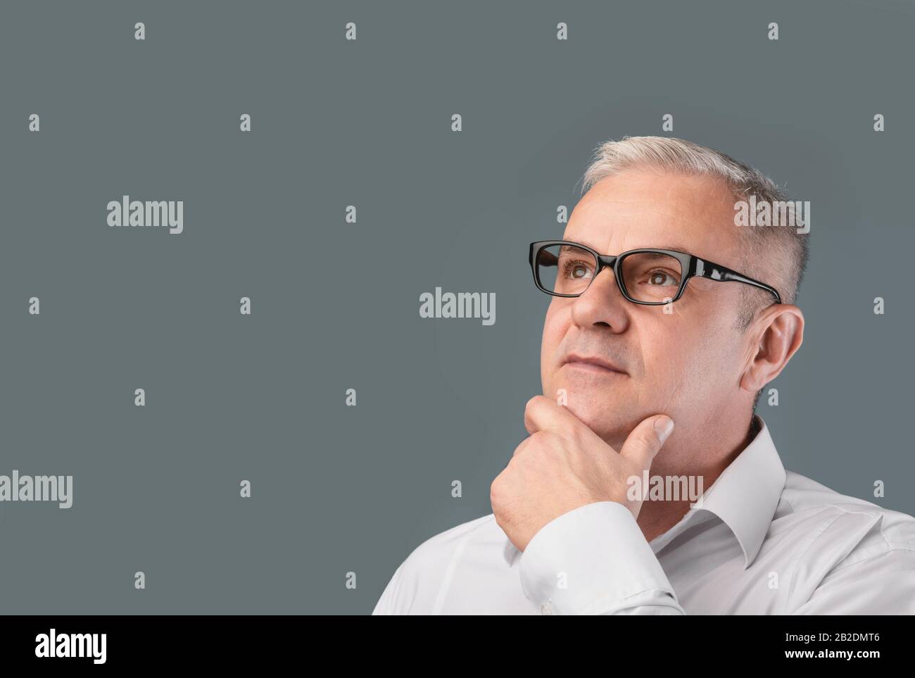 Pensive mood old man hi-res stock photography and images - Alamy