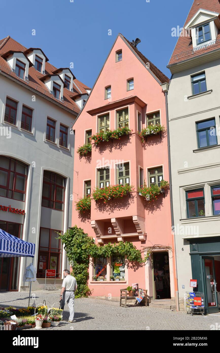 Altbau, Markt, Lutherstadt Eisleben, Sachsen-Anhalt, Deutschland Stock Photo