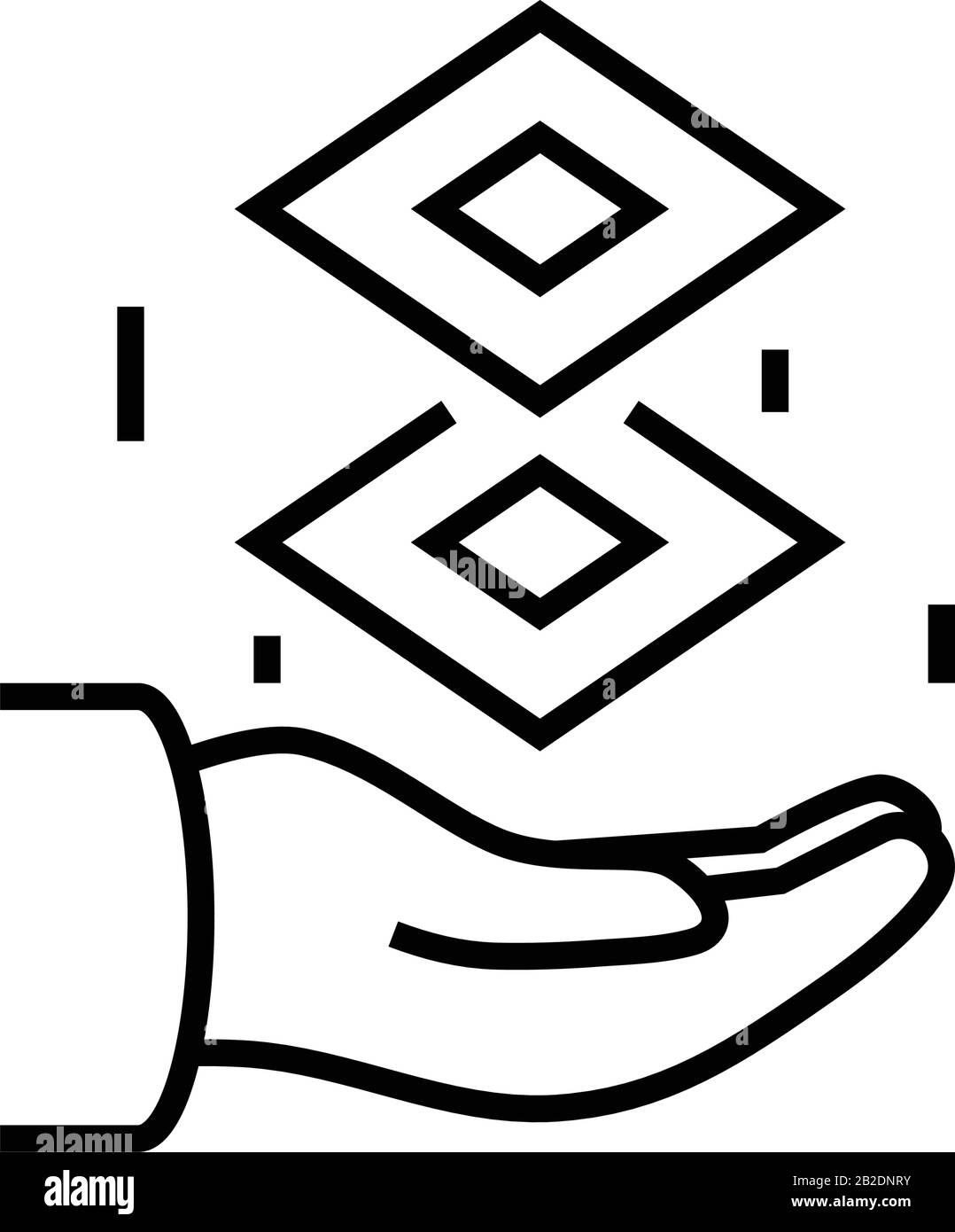 Support line icon, concept sign, outline vector illustration, linear ...