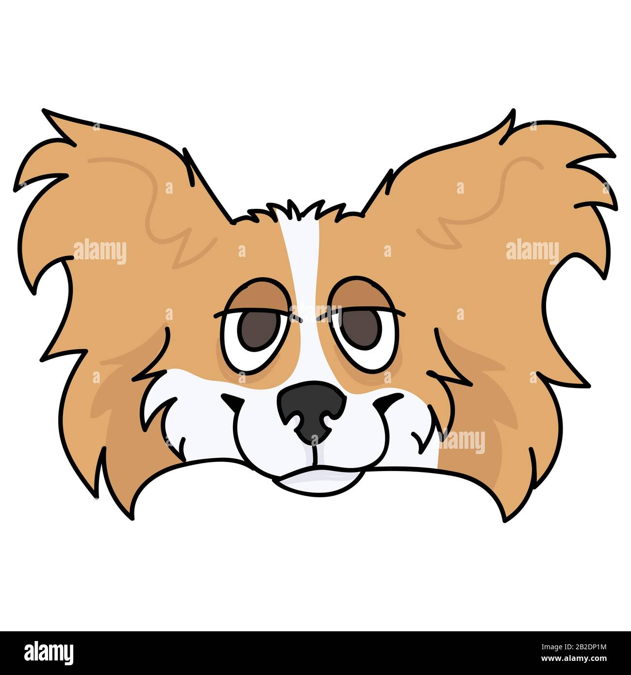 Download Cute Cartoon Papillon Dog Breed Face Vector Clipart Pedigree Kennel Doggie Breed For Dog Lovers Purebred Domestic Puppy For Pet Parlor Illustration Stock Vector Image Art Alamy