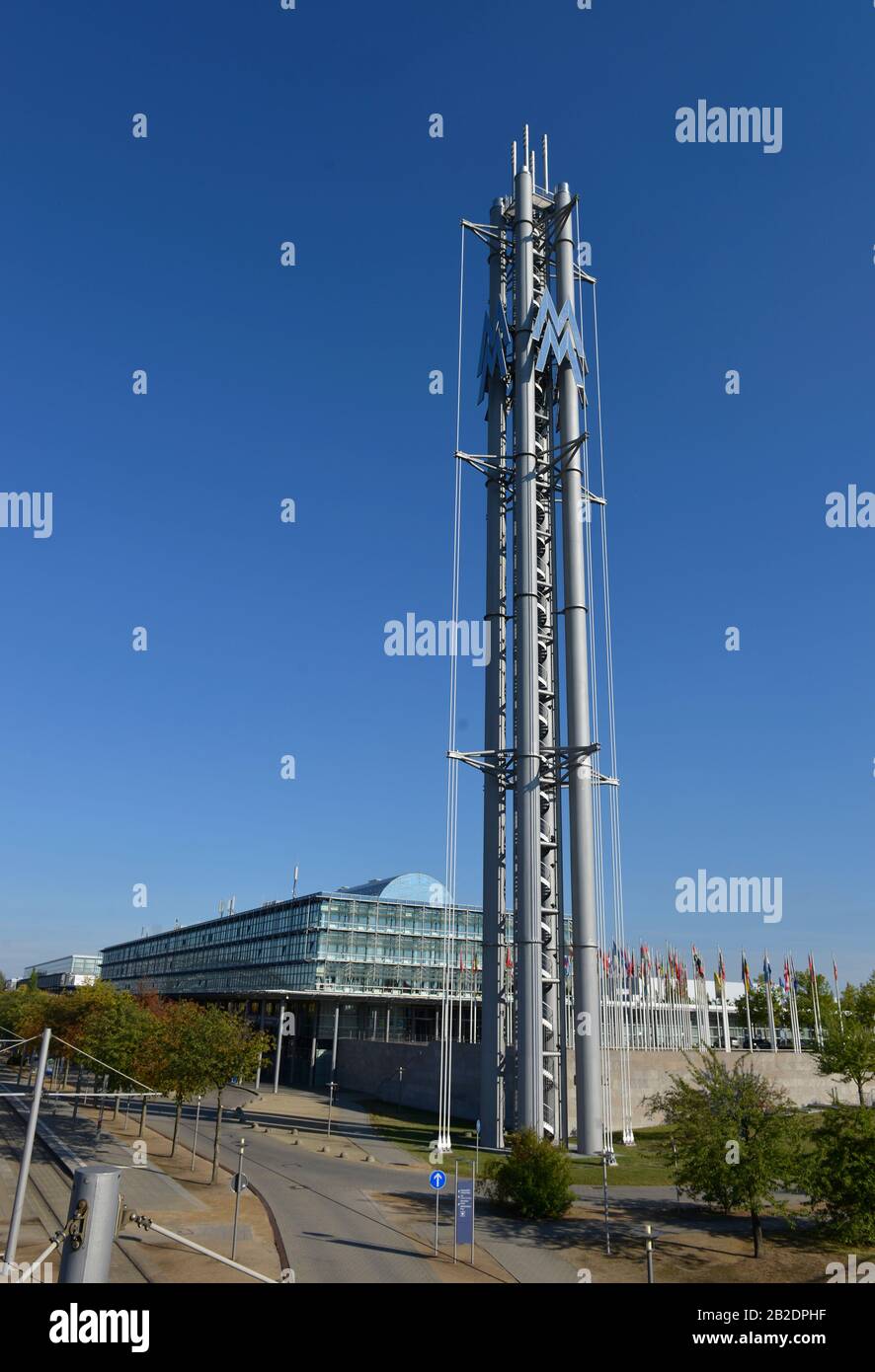 Messeturm, Neue Messe, Leipzig, Sachsen, Deutschland Stock Photo