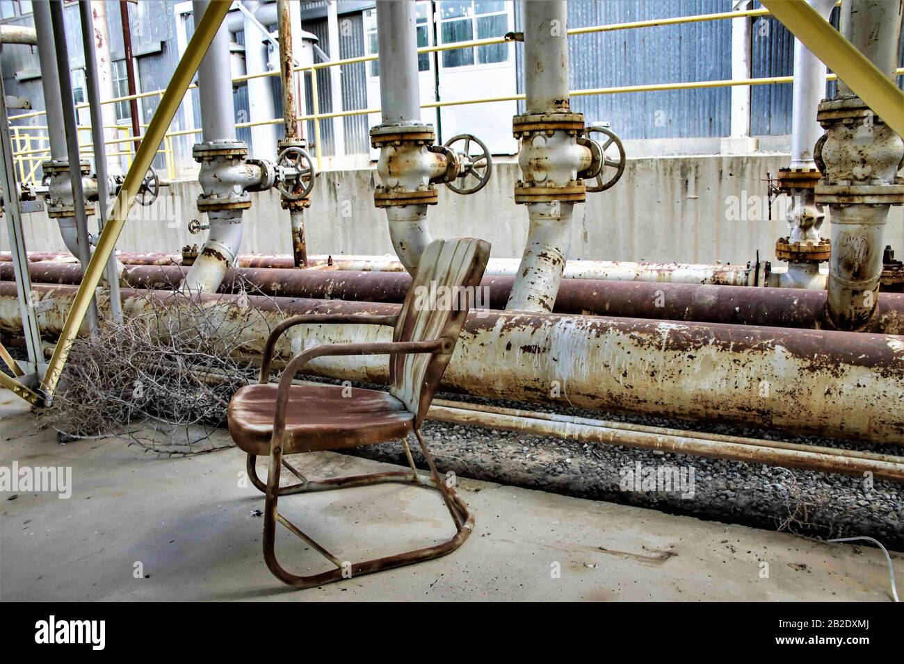 Unused steam injections plant used for heating heavy crude oil so it