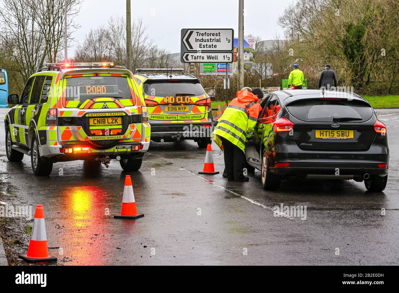 Road closure due to flooding hi-res stock photography and images - Alamy