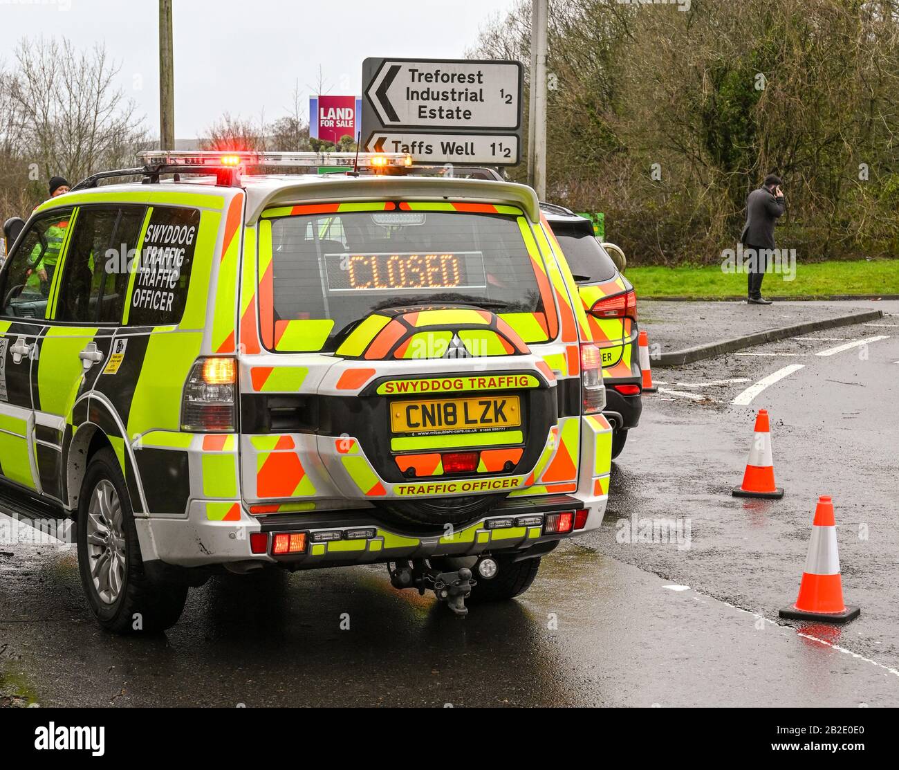 Traffic cones car hi-res stock photography and images - Alamy