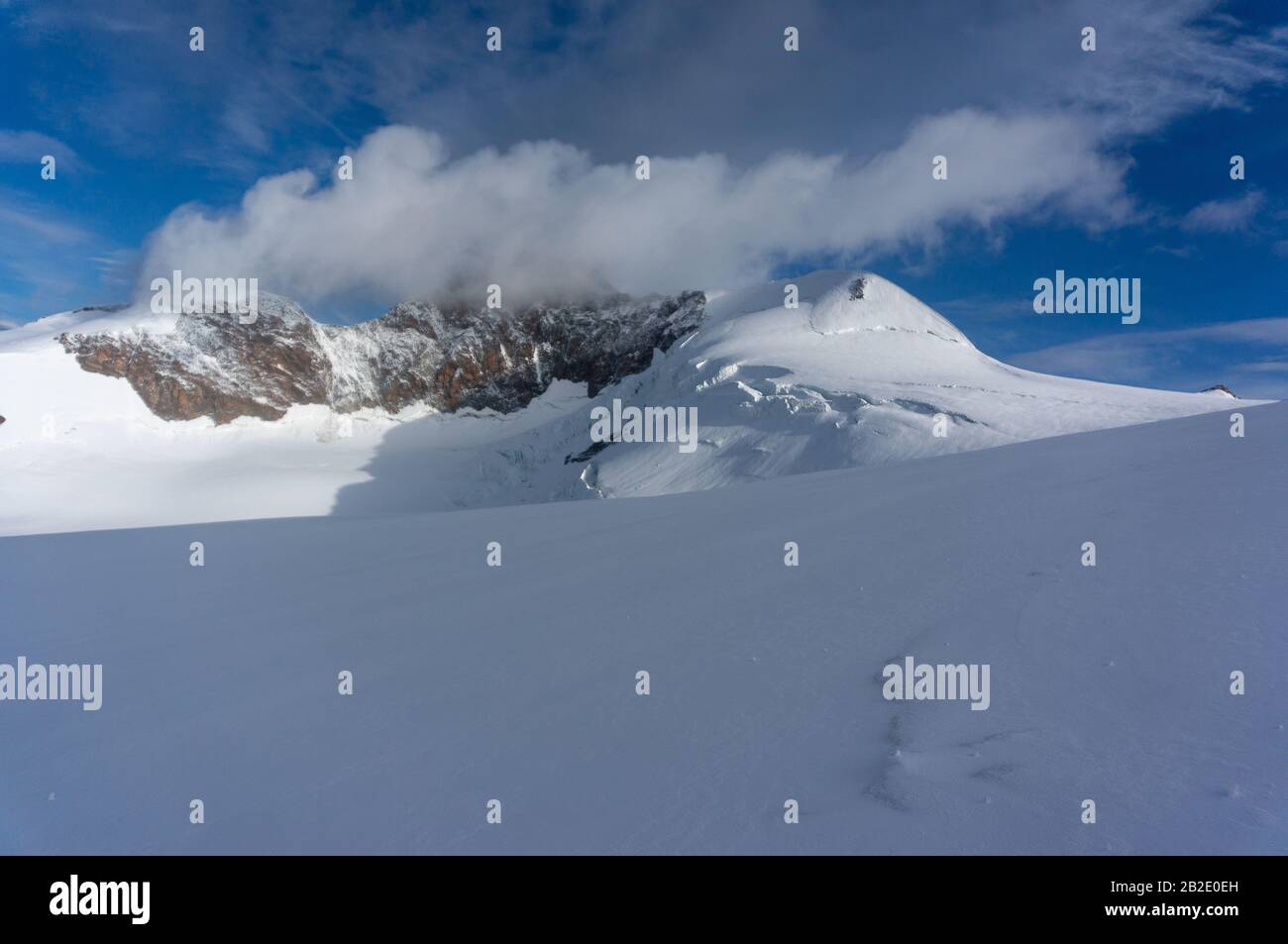 Treking in Italian High mountain landscape with snow Stock Photo - Alamy