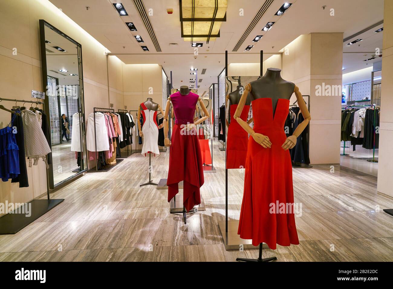 HONG KONG, CHINA - JANUARY 22, 2019: interior shot of Lane Crawford in ...