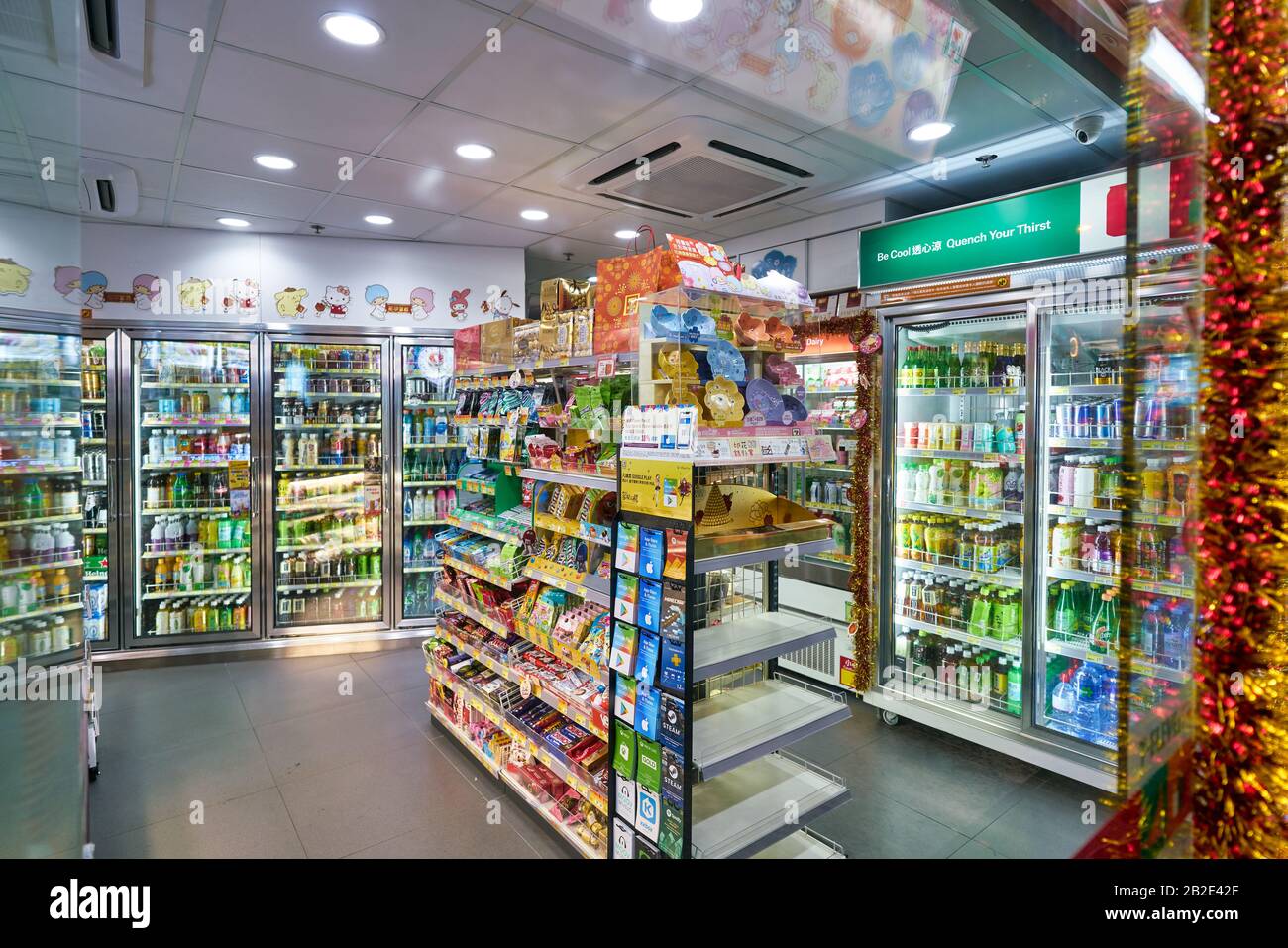 HONG KONG, CHINA - CIRCA JANUARY, 2019: interior shot of a 7-Eleven ...