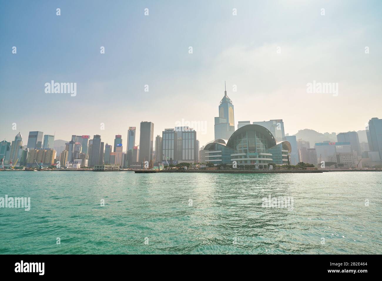 HONG KONG, CHINA - CIRCA JANUARY, 2019: Wan Chai as seen from Victoria