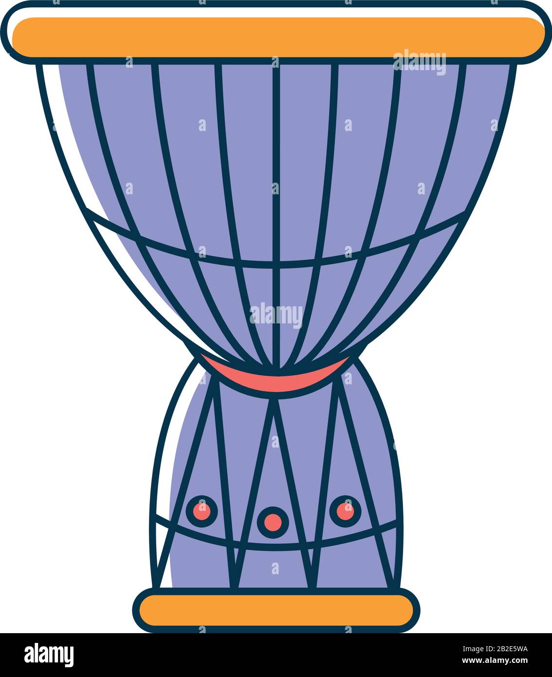 african drum musical instrument melody sound music vector illustration