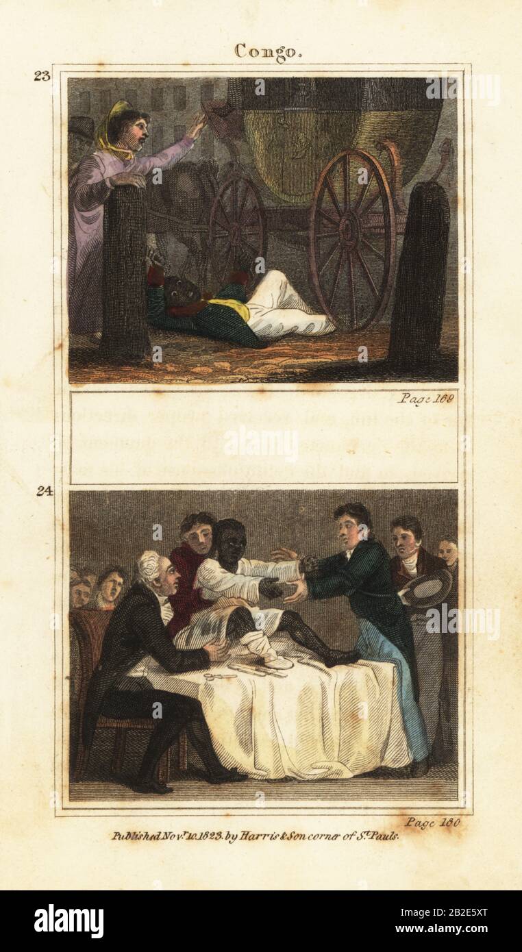 Whipping of a female black slave. From Stedman 'Journal of Five Years  Expedition against the Rebelling Blacks of Surinam 1772-77' London 1793.  Hand-coloured engraving Stock Photo - Alamy