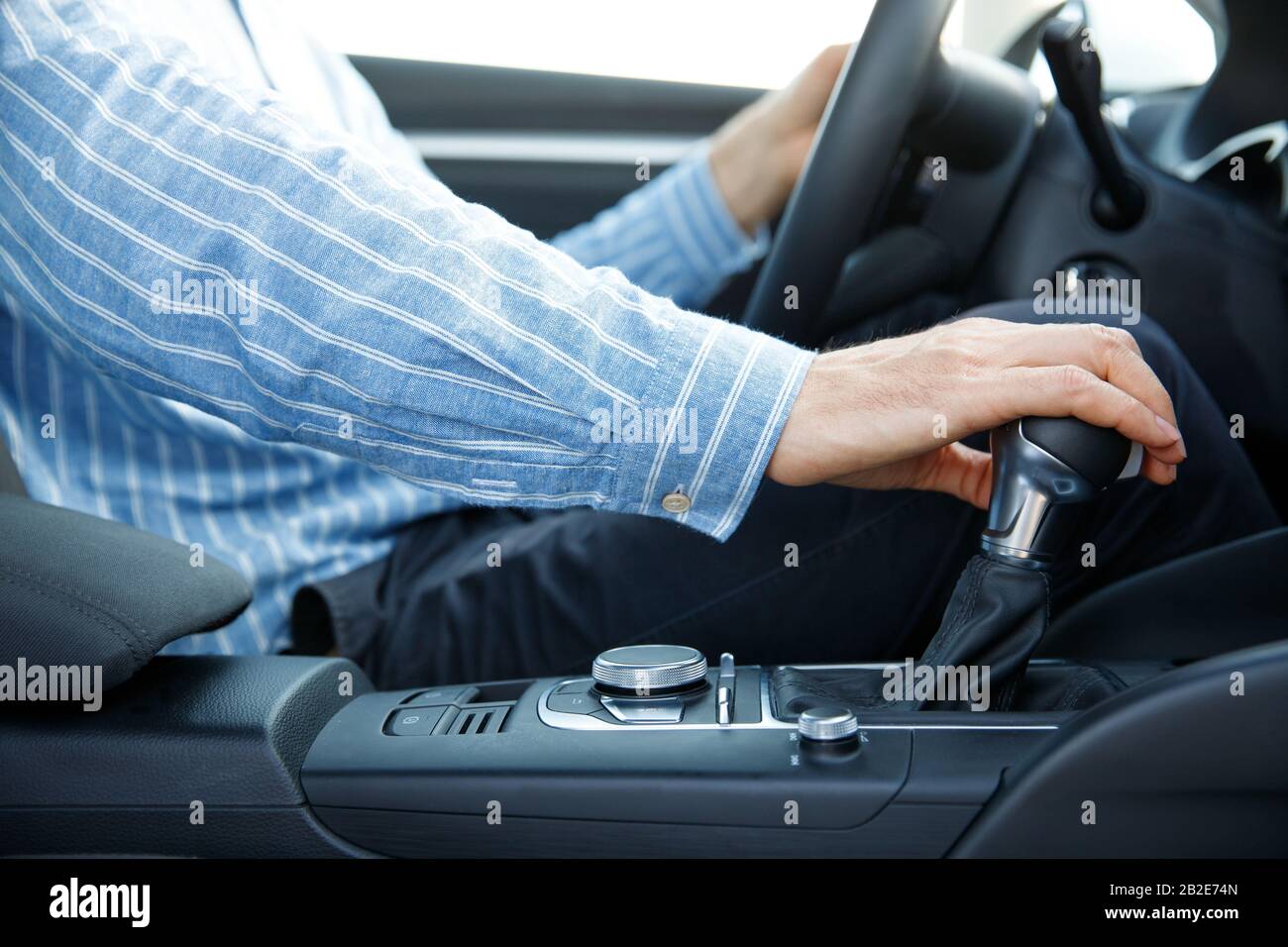 Gear automatic transmission, driving automobile concept. , close up