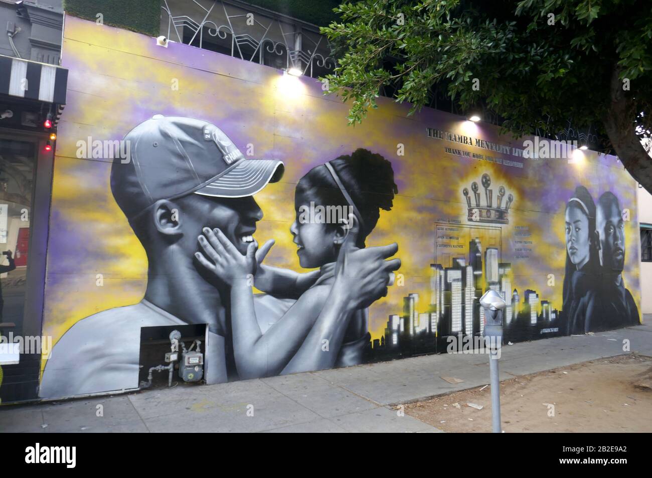 Los Angeles, California, USA 2nd March 2020 A general view of atmosphere of Kobe Bryant and Gigi Bryant Mural and Memorial on March 2, 2020 in Los Angeles, California, USA. Photo by Barry King/Alamy Live News Stock Photo