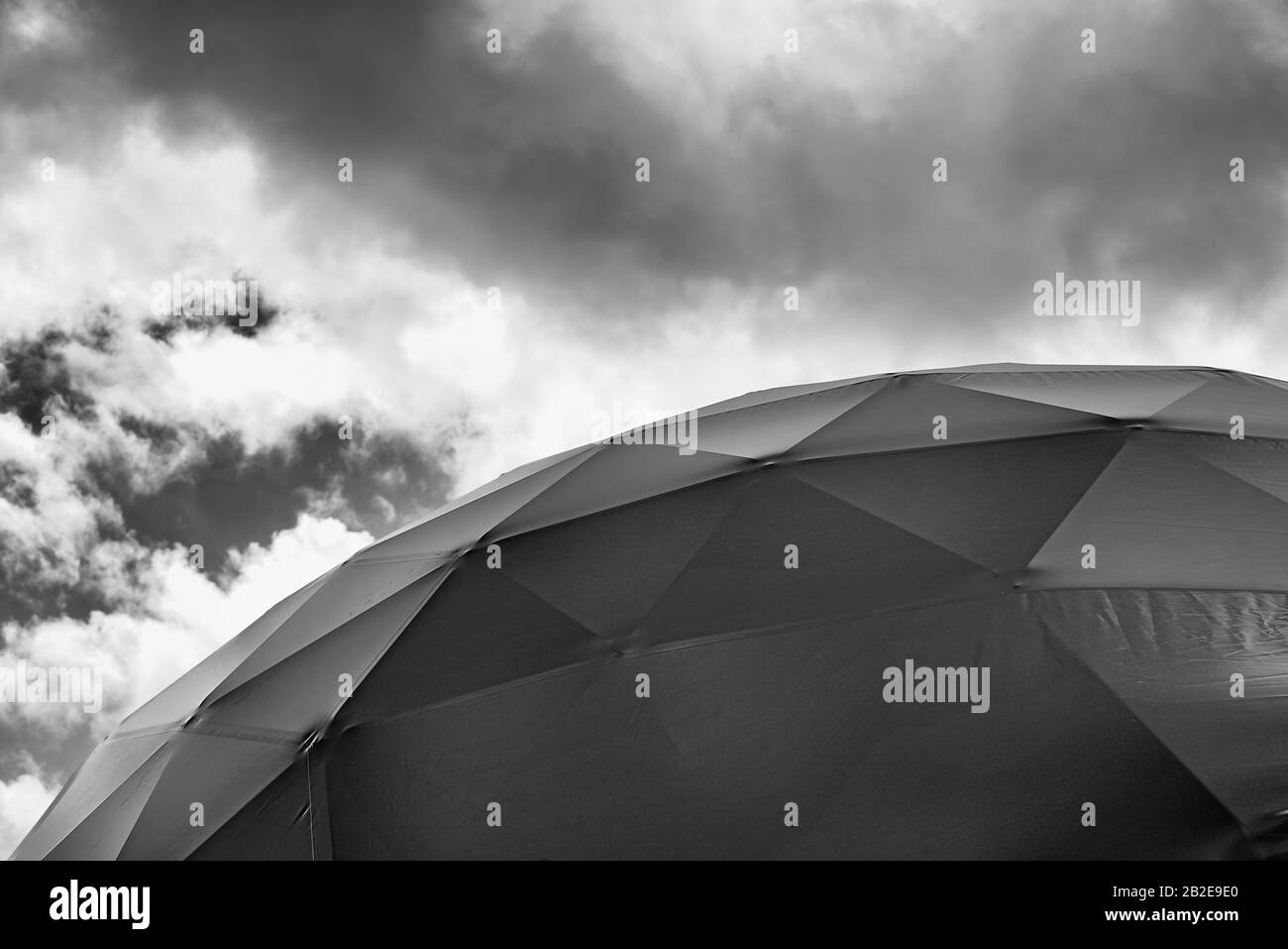 Plastic black and white dome at an event Stock Photo