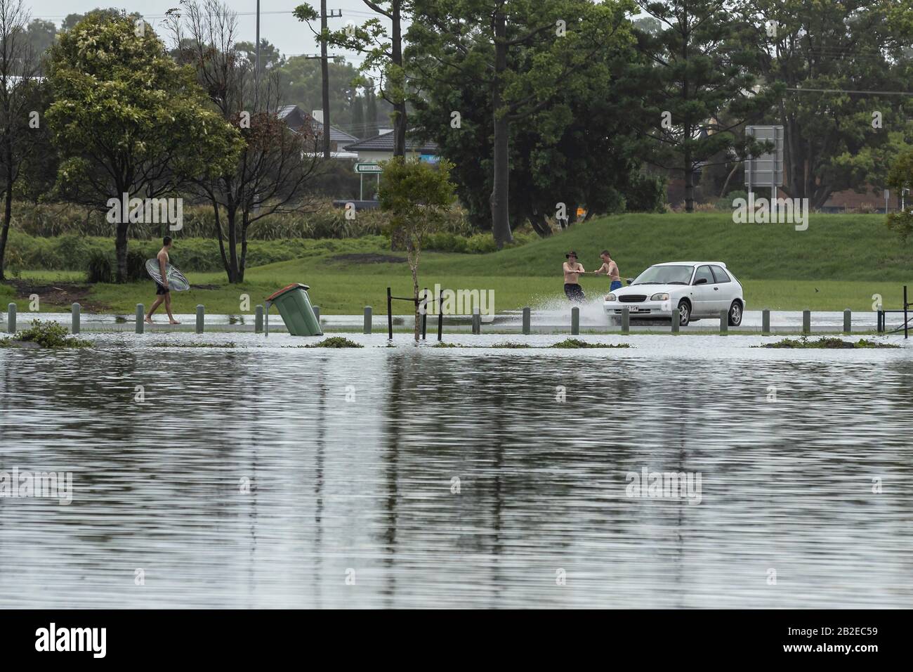 flooding on the Gold Coast, Queensland, Australia Stock Photo