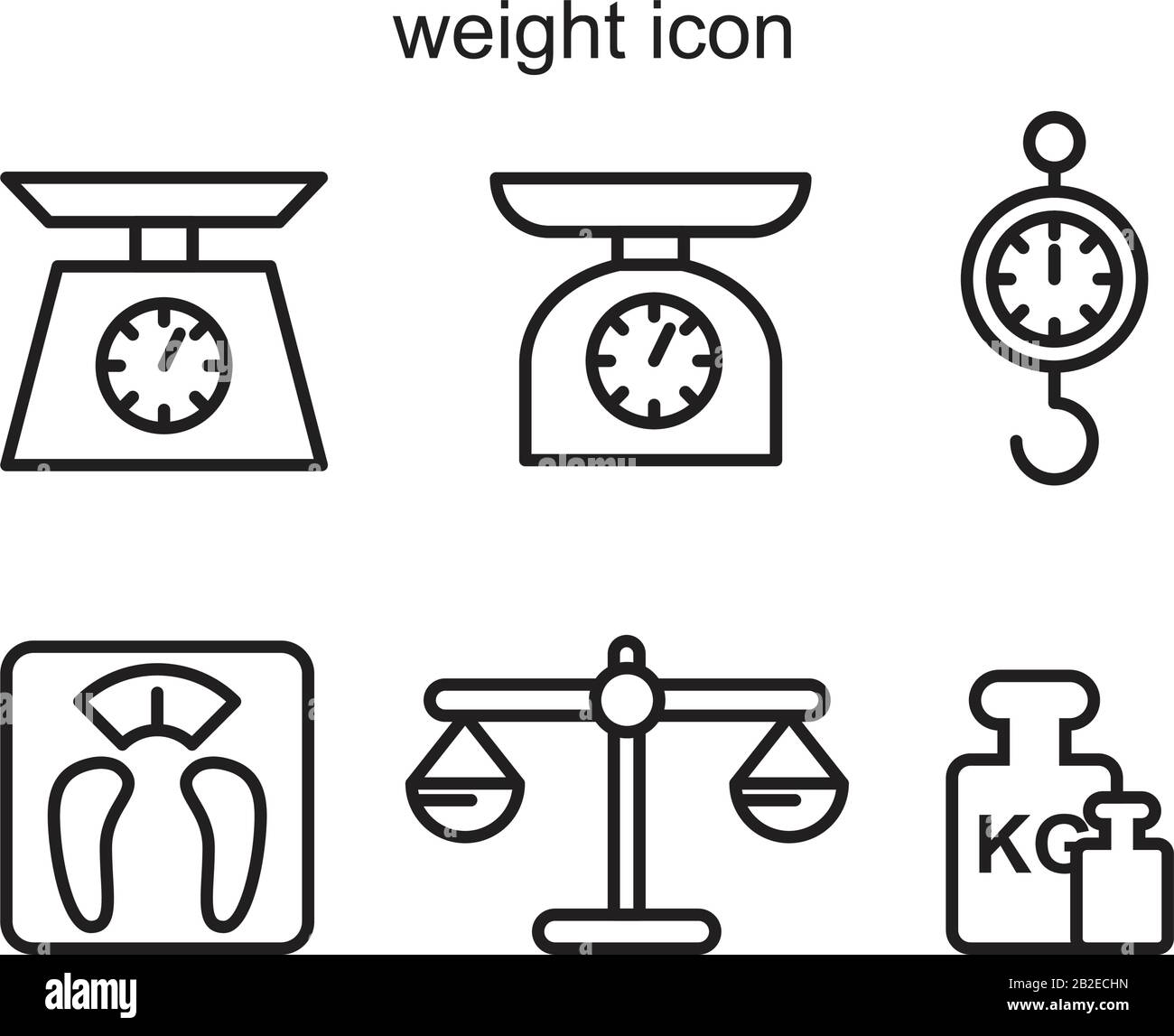 Weight icon template black color editable. Weight icon symbol Flat vector illustration for graphic and web design. Stock Vector