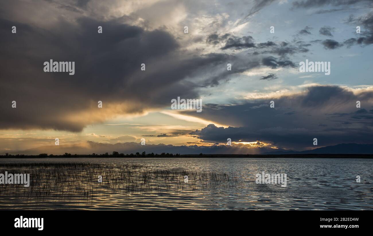 Mud Lake Sunset II Stock Photo Alamy