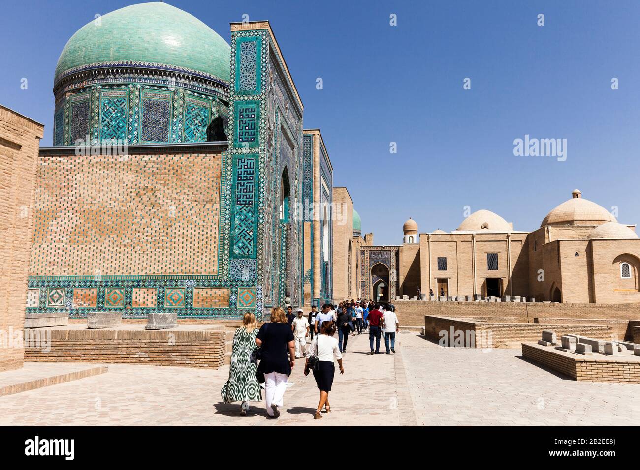 Shah-i-Zinda necropolis, Shahi Zinda Tombs, Samarkand, Uzbekistan, Central Asia, Asia Stock Photo