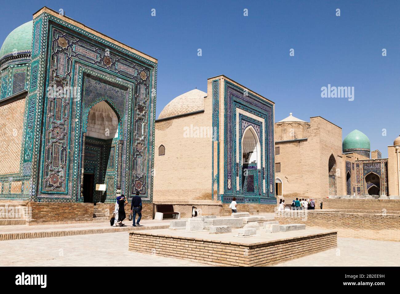 Shah-i-Zinda necropolis, Shahi Zinda Tombs, Samarkand, Uzbekistan, Central Asia, Asia Stock Photo