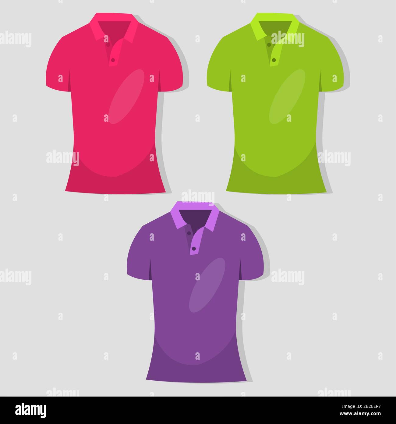 polo shirts isolated vector illustration Stock Vector