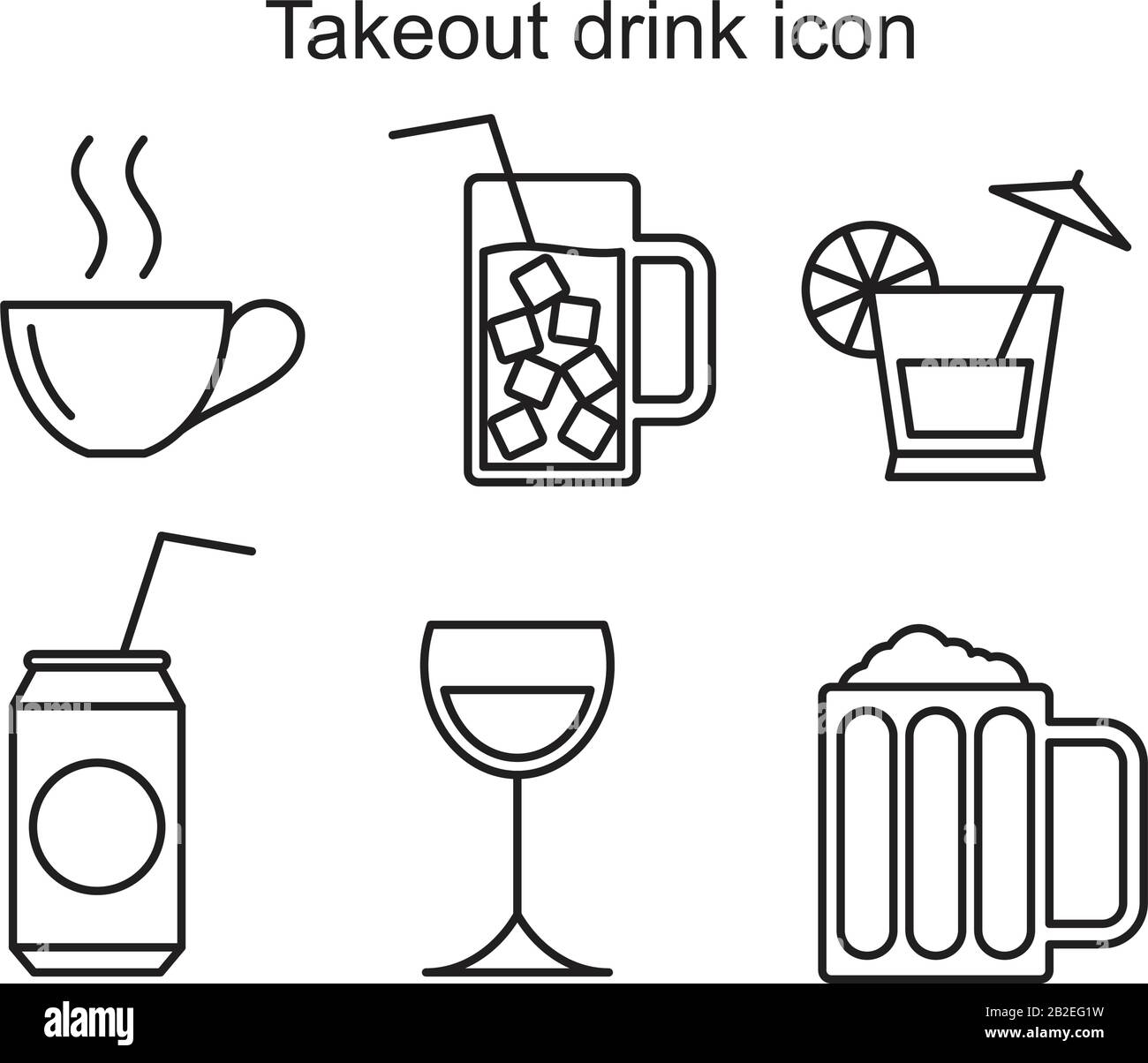 Takeout drink icon template black color editable.Takeout drink icon ...