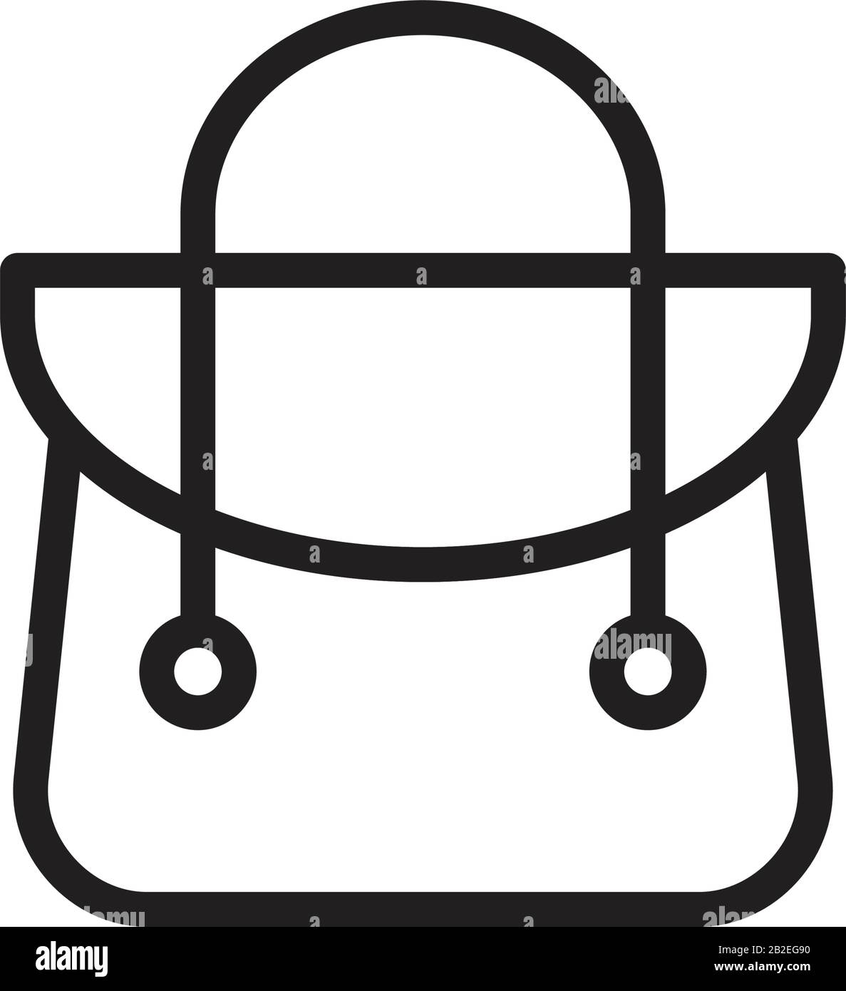 Bag icon template black color editable. Bag icon symbol Flat vector ...